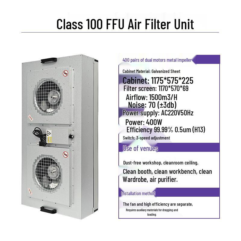Class 100 Cleanroom FFU Fan Unit with Air Purifier Filter