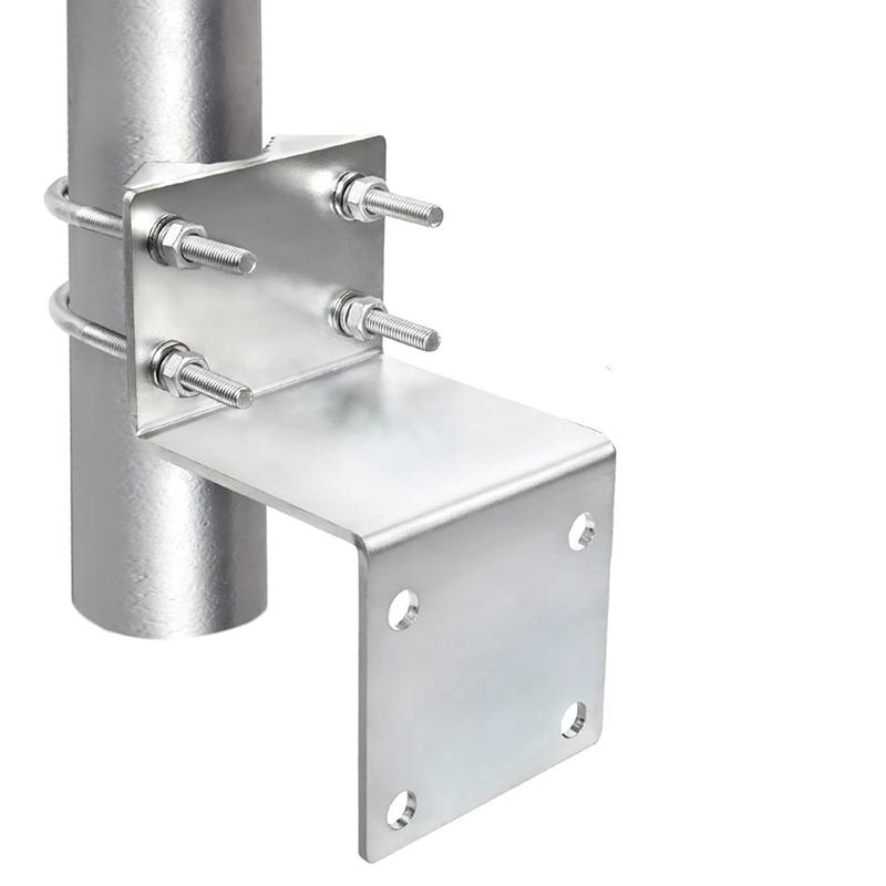 Antenna Pole Mount Kits, Antenna Pole Mount Bracket With Double U-Bolts Clamp V Jaw Bracket For Antenna Pole Holder Easy To Use