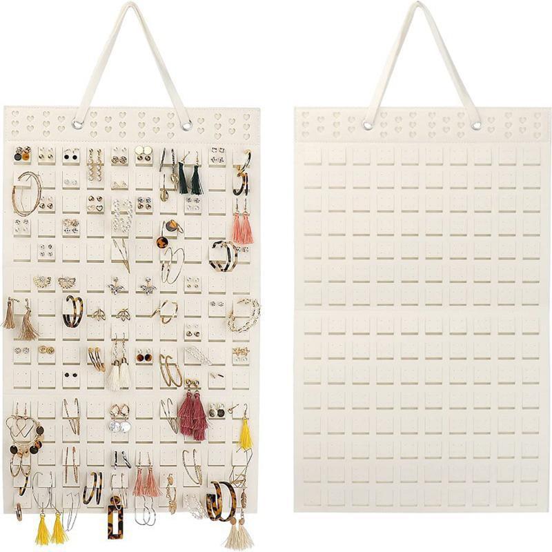 

Подвесная сумка для хранения фетровых сережек Настенная подвесная сумка для ювелирных изделий Настенная подвесная сумка для хранения ожерелья и колец XYZ бежевый