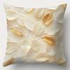 Luury Gold - Leaf Floral Pillowcase, D Embossed Teture, High - End Living Room Decor, No Insertl,(2)