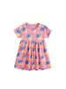 Malwee Girls' Summer Princess Dress - Stylish Printed Round Neck Short Sleeve for Kids