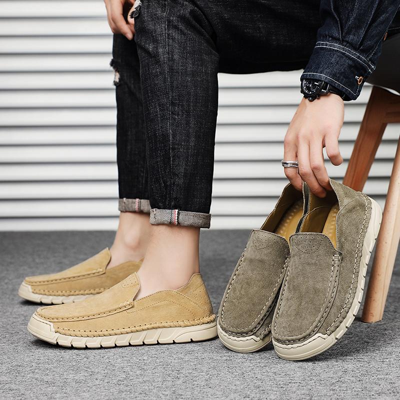 Men's Leather Casual Loafers Shoes Wedding Dress Shoes New Big Size  Moccasins Shoes Suede Shoes High Quality Zapatos