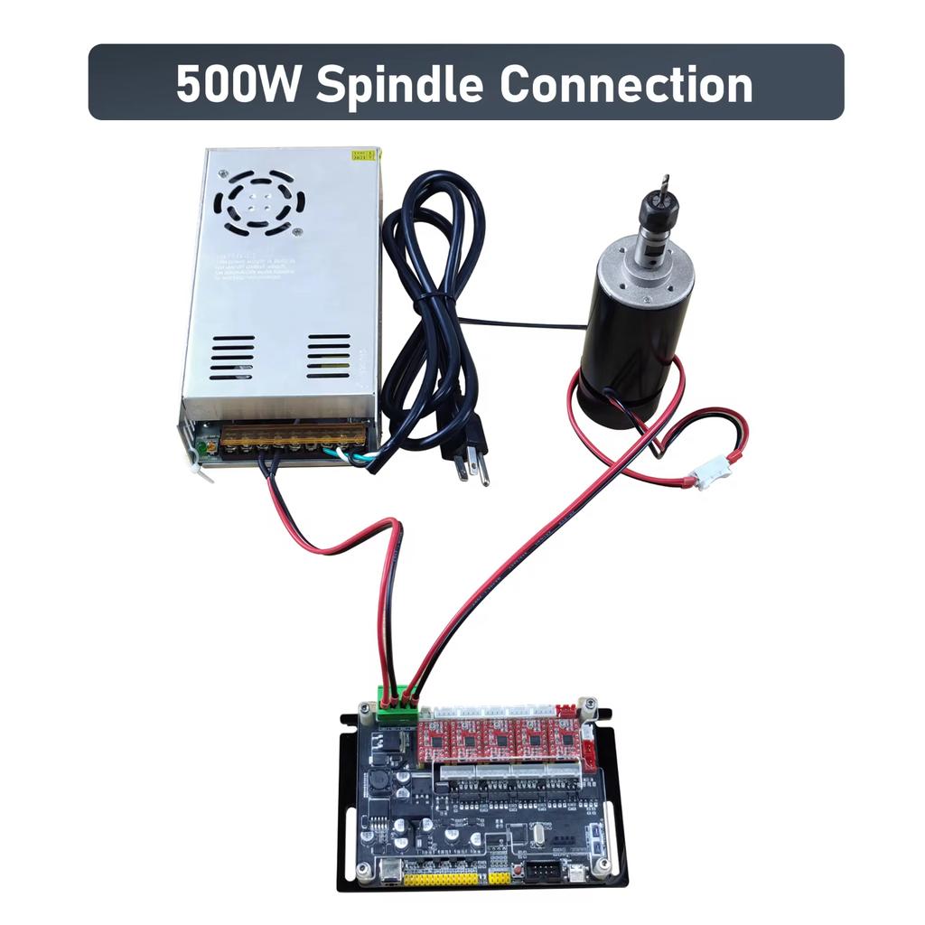 4AXIS Controller MCU32 Bit 32GRBL Stepper Motor Driver XYZA Axis Driver Board Spport 500W Spindle   Milling Machine