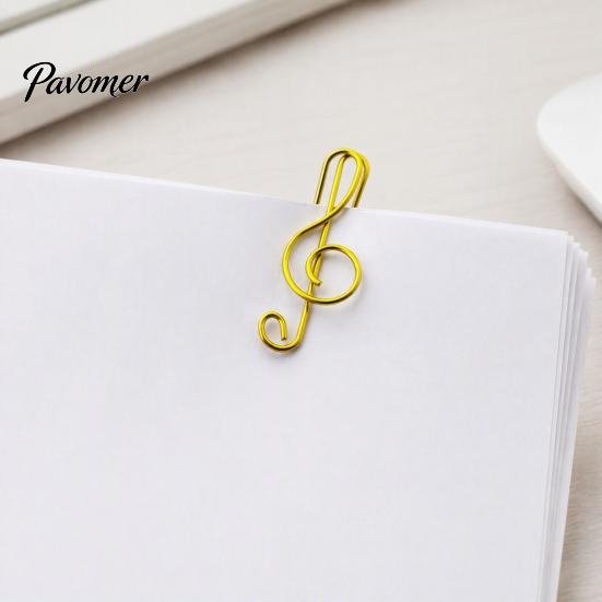 Artistic Paper Holders Musical Note Clips, Colorful Metal Treble Clef Decorative Portable Desktop Storage Fasteners, Creative Bookmarks for