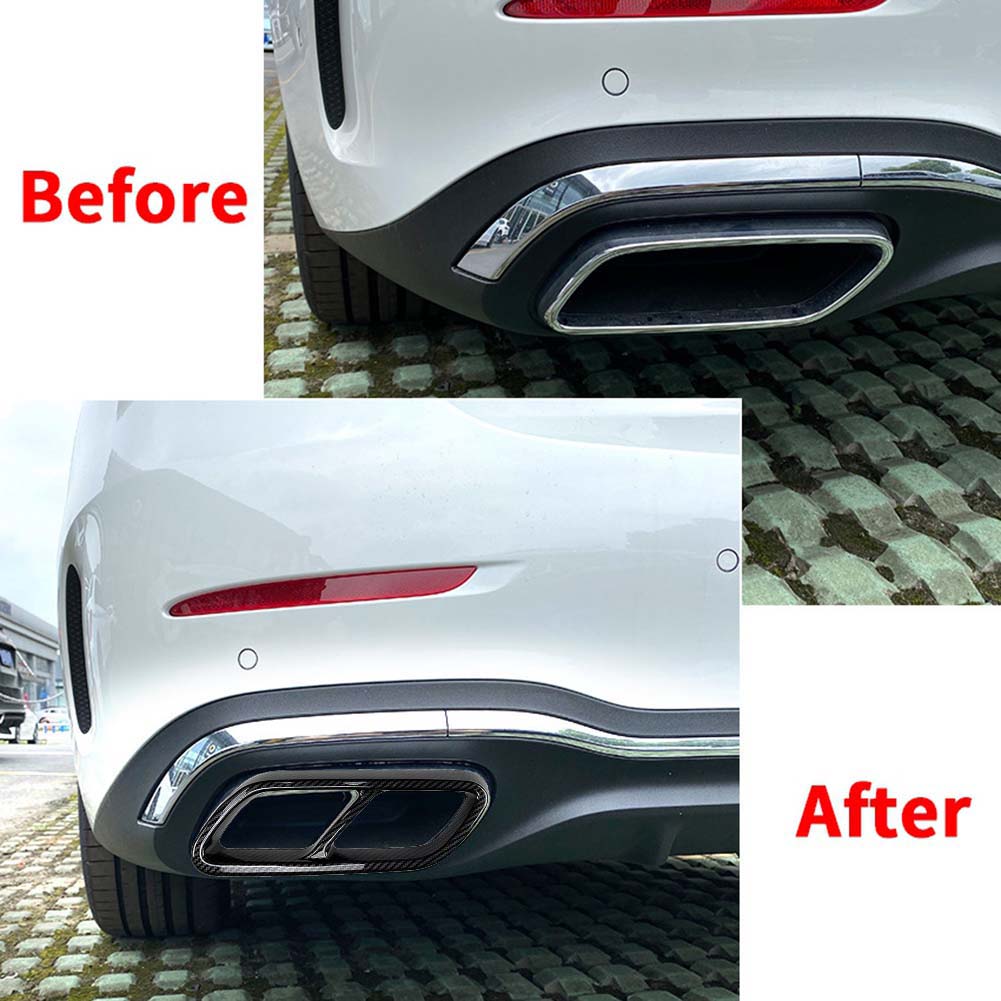Auspuffrohrabdeckung für Mercedes Benz C-Klasse W206 C200 C260 C300 2022+ Kohlefaser