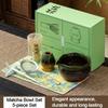 5PCS Ceramic Bamboo Japanese Matcha Tea Set Matcha Whisk Holder Reusable Matcha Whisk Set Matcha Bowl Tea Ceremony Accessories