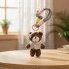 Cartoon Plush Bear Keychain Funny Key Ring Cute Bag Hanging Charms  Girls