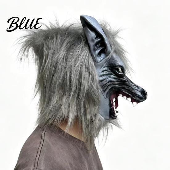 Detailní Halloweenská rekvizita Vlkodlak Maska na celou hlavu Latexová Vlčí Cosplay Pokrývka hlavy s bezpečným uchycením Realistická srst Párty Rekvizita pro strašidelný dům Nastavitelná pro dospělé