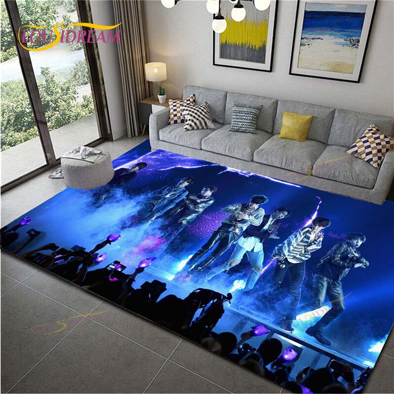 Kpop Bangtan Boys Carpet for Living Room Soft BTS Floor Mat Rugs for ...