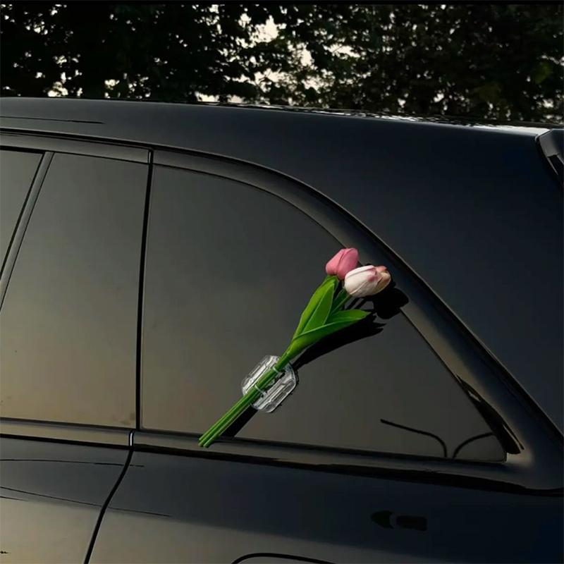 Car Flowers 3D Romantic Alphabet Letter Sticker Flower Car Accessories For Glass Window Automotive Vehicle Exterior Outdoor Home