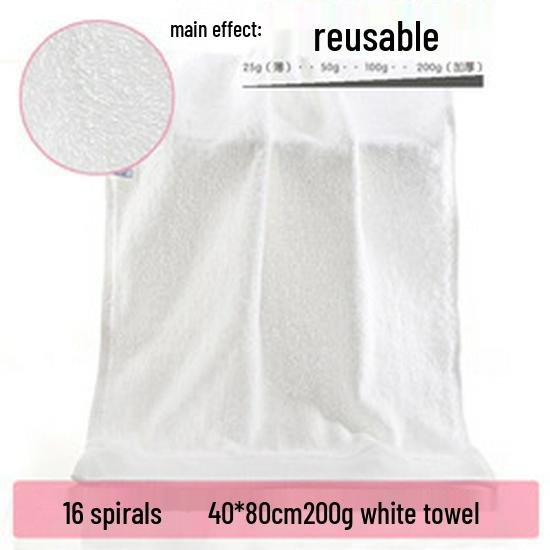 White Pure Cotton Hotel Towel: Soft, Absorbent, Durable, Embroidery-Friendly for Spa & Salon Use