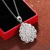 Exquisite Floral Cluster Pendant Necklace for Women Luxury Vintage Formal Neck Jewelry
