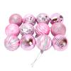 12PCS Xmas Tree Ball Decorations 6cm Holiday Hanging Ball with Rope for Garland Door Window Desk Arrangement
