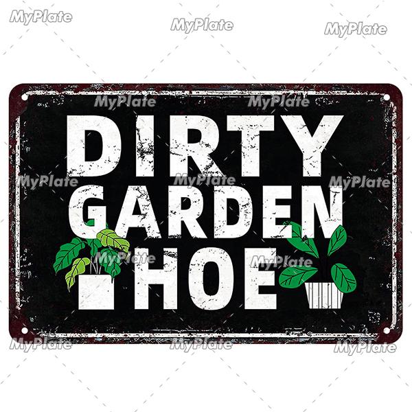 [MyPlate] Vintage Garden Retro Poster Plant Flowers Metal Sign Plate Tin Sign Wall Crafts Decor For Home Plaque Decoration Gift