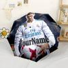 Cristiano Ronaldo Customize Text Umbrella Automatic Umbrella with 8-Rib Foldable Design for Outdoor Daily Use Fashion Lovers