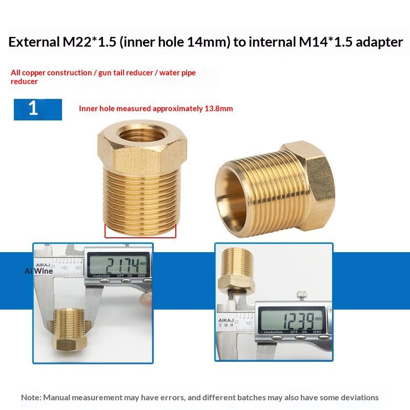 Brass Hose Barb Connector Male to Female Adapter Durable Pipe Fitting for Water Gas Air Tubing Applications