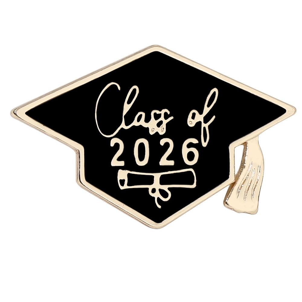 Class of 2026 Graduation Enamel Pin Graduation Cap Brooch Badge for Backpack Clothing Accessories Jewelry Gift Women Men Student