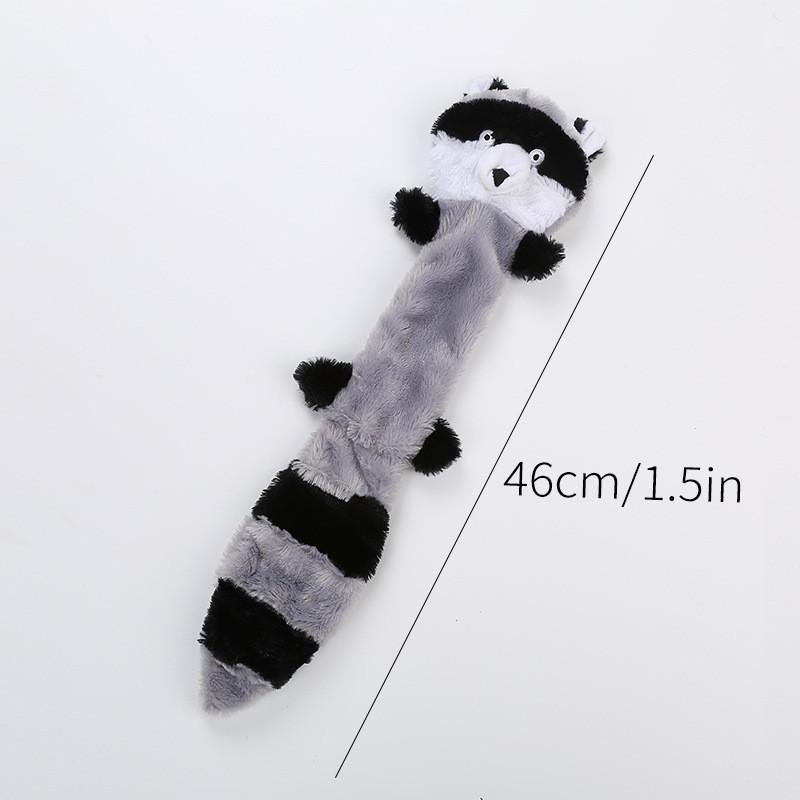 Durable Plush Dog Toy Squirrel Raccoon Interactive Chew Teeth Grinding Skin Shell Pet Supplies чёрный