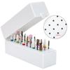 30 Holes Nail Drill Bits Holder Dustproof Efile Bit Organizer Manicure Organizer  Manicure Salon