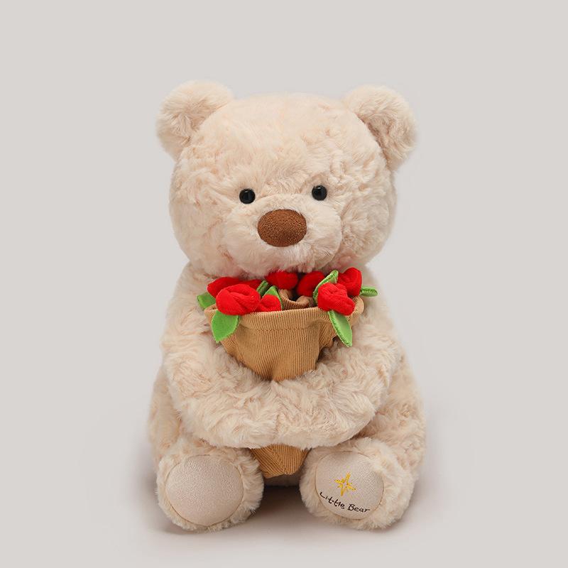 Be Can Roses Turned Into Hats Little Bear Plush Toys Animals Holiday Gifts