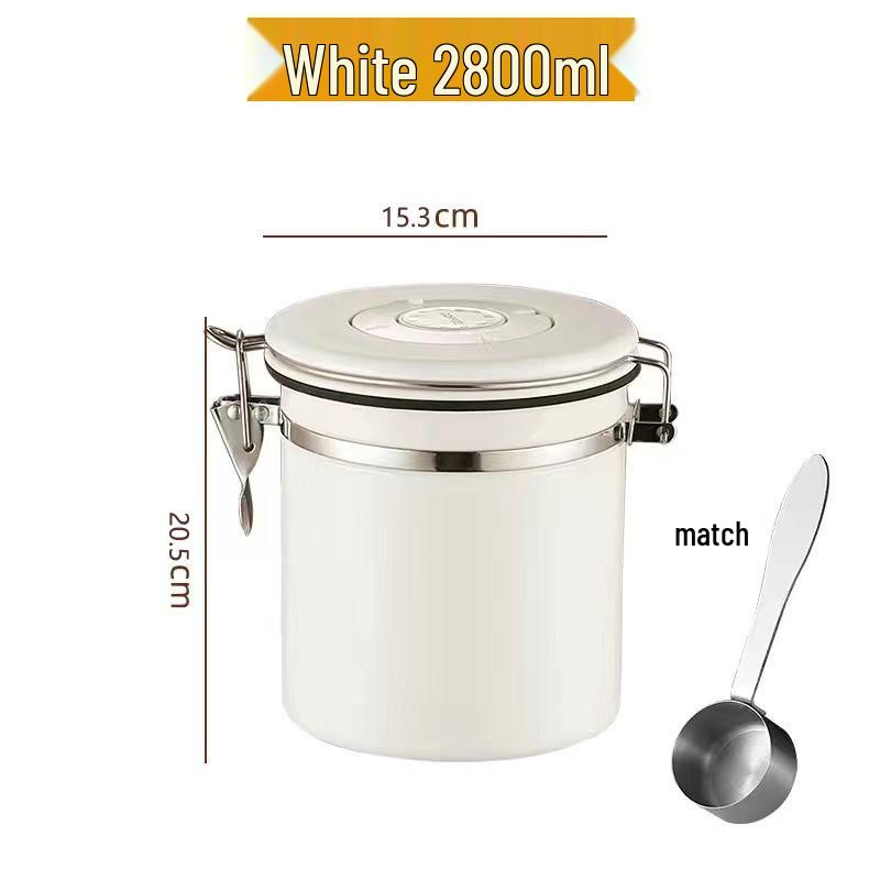 Mini Stainless Steel Coffee Canister with Spoon - Moisture-Proof Storage for Milk Powder, Dried Fruit, and Tea