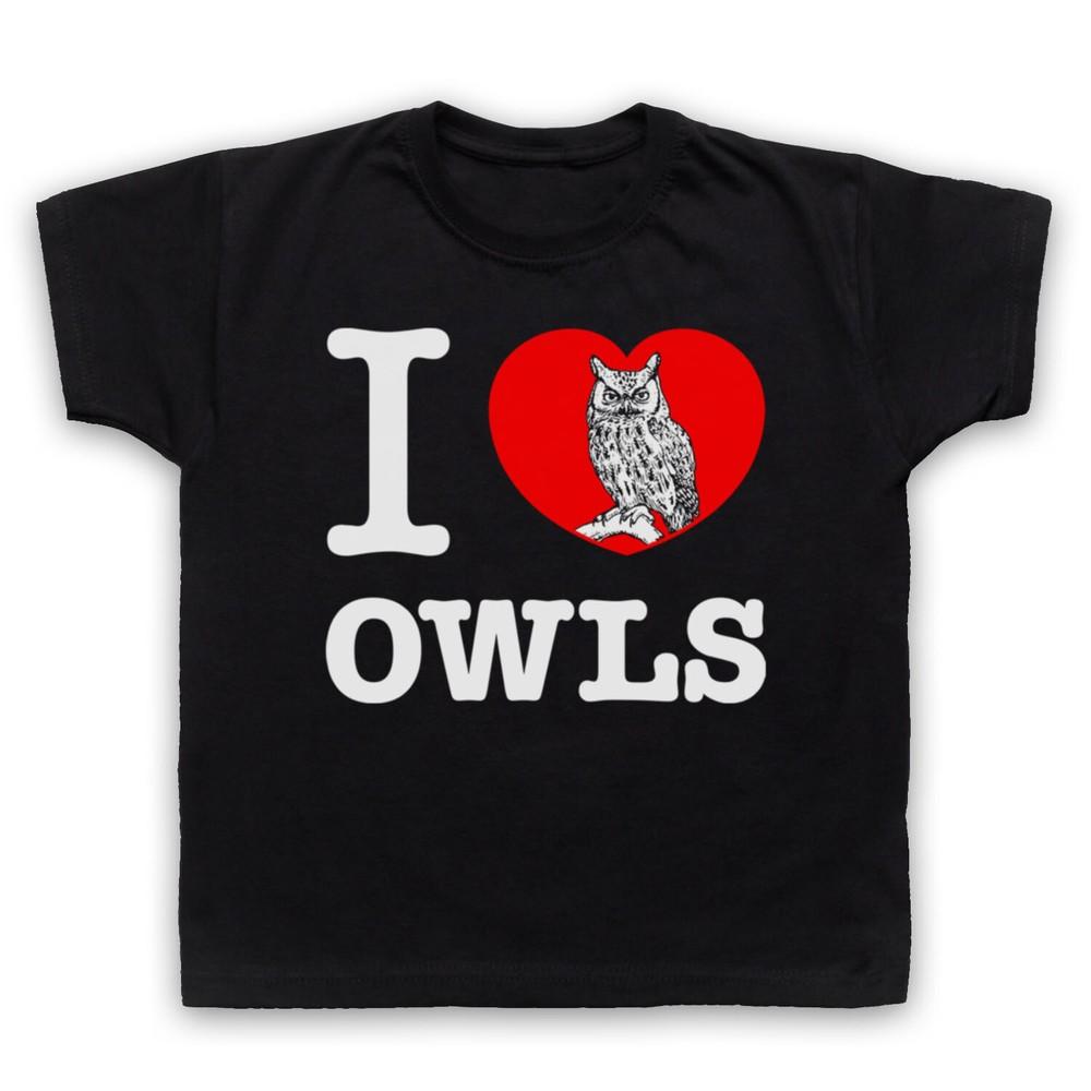 I Love Owls Animal Rights Lover Save The Animals Kids Childs T-Shirt