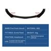 Black Front Bumper Lip Waterproof Multipurpose Front Bumper Lip Automobile Black Front Splitter Front Chin Lip Spoiler For Most