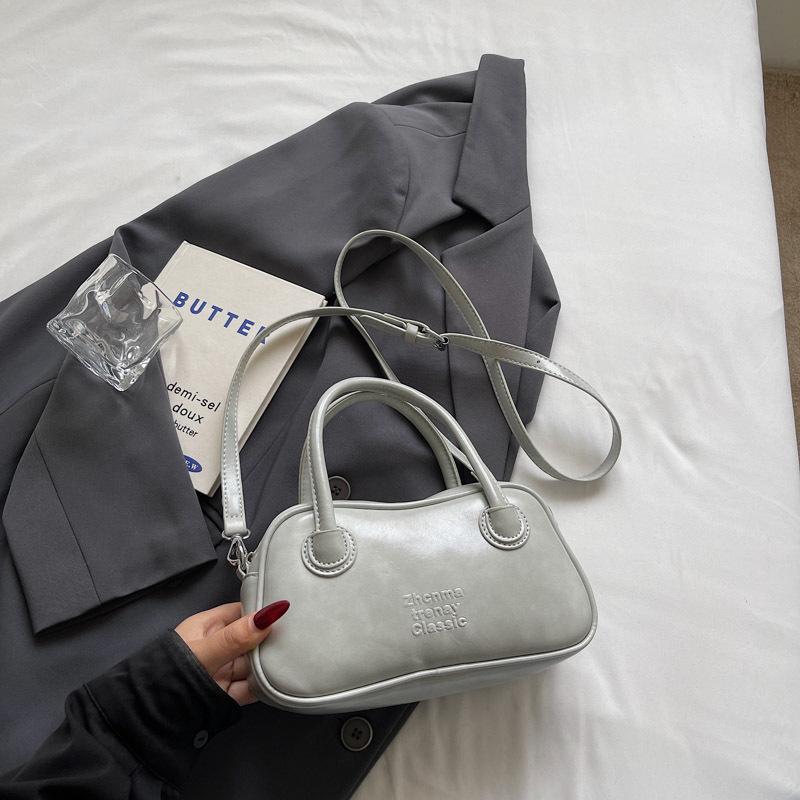 

Ретро портативная сумка для боулинга женская новая текстура простая большая вместимость сумка подмышку