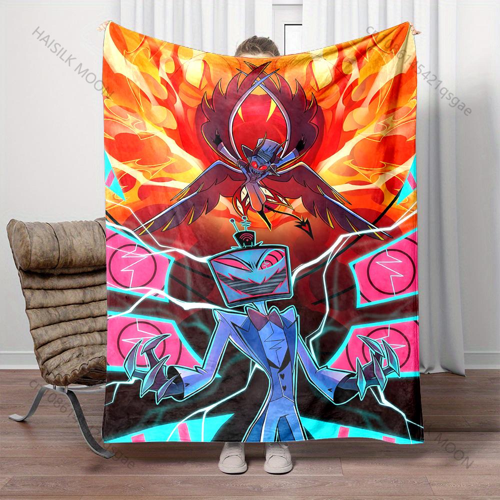 Multiple Sizes Classic Games TV Man Cartoon Printed Blanket Warm Soft and Comfortable Home Travel Sofa Bedding Cover Blanket