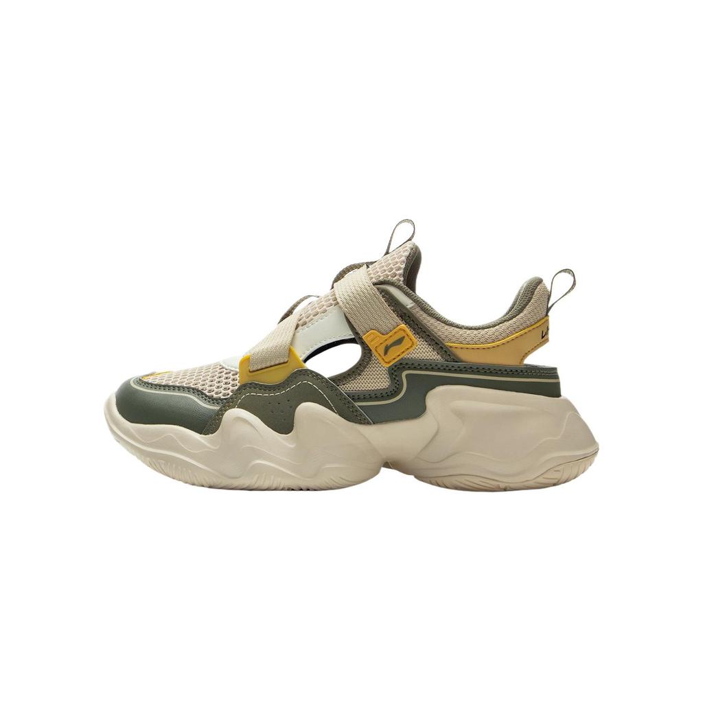 Li Ning Kids Sports Lifestyle Series Synthetic Leather Simple Comfortable Fashion Versatile Breathable Low-Top Casual Shoes YKCV078-1