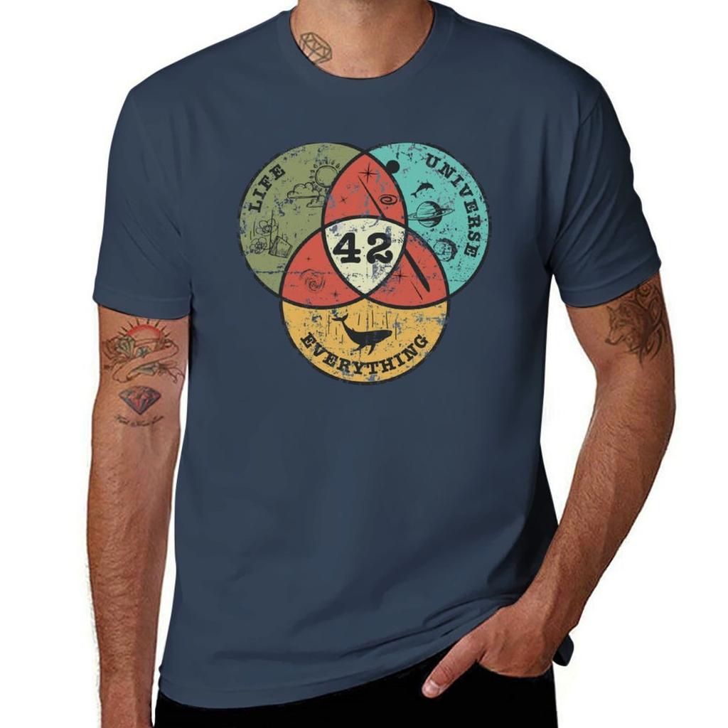 Venn-Diagramm Leben Das Universum Alles T-Shirt T-Shirt Für Unisex Unisex T-Shirt Baumwolle Baumwoll-T-Shirts Unisex 100 T-Shirt