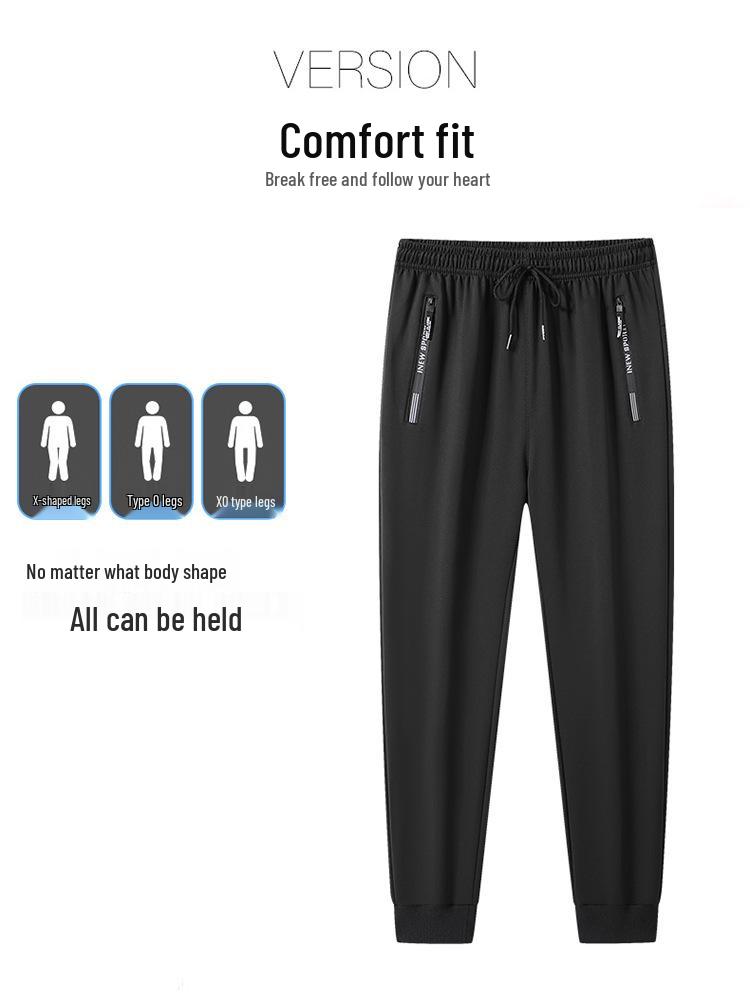 2025 Men's Straight Loose Sports Sweatpants - Versatile Spring & Autumn Casual Plus Size Pants