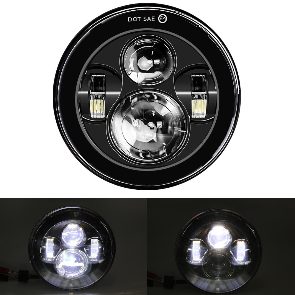 Universal 7 Inch Led Car Motorcycle Headlight Hi/Low Beam DRL Turn Signal 7" Round Headlamp For Harley For Wrangler JK LJ CJ