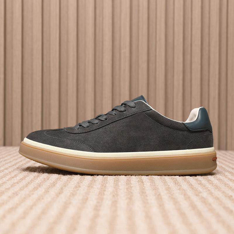 European Trendy Brand Spring And Summer Breathable Men'S White Shoes, The Star Has The Same Versatile Casual Sports Board Shoes, Genuine Leather Shoes