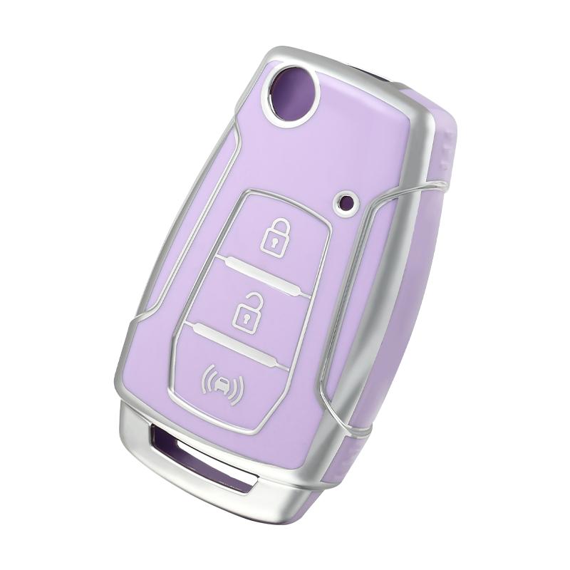TPU Car Flip Key Case Cover Shell For SsangYong Kyron 2 Sanka Actyon Korando Tivoli 2020 Musso Korea Car Key Fob Bag Accessories