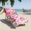 Pink Roses Beach Towel Mat Summer Beach Decoration Nautical Ocean Tropical Floral Print Resort Lounge Towel Gift Decorative Home