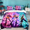K-pop Heroes In Action 3PCS Bedding set,Ideal for 1pc Duvet Cover And 2pcs Pillowcases Perfect for Fan gift,Ideal for Bedroom, Dormitory