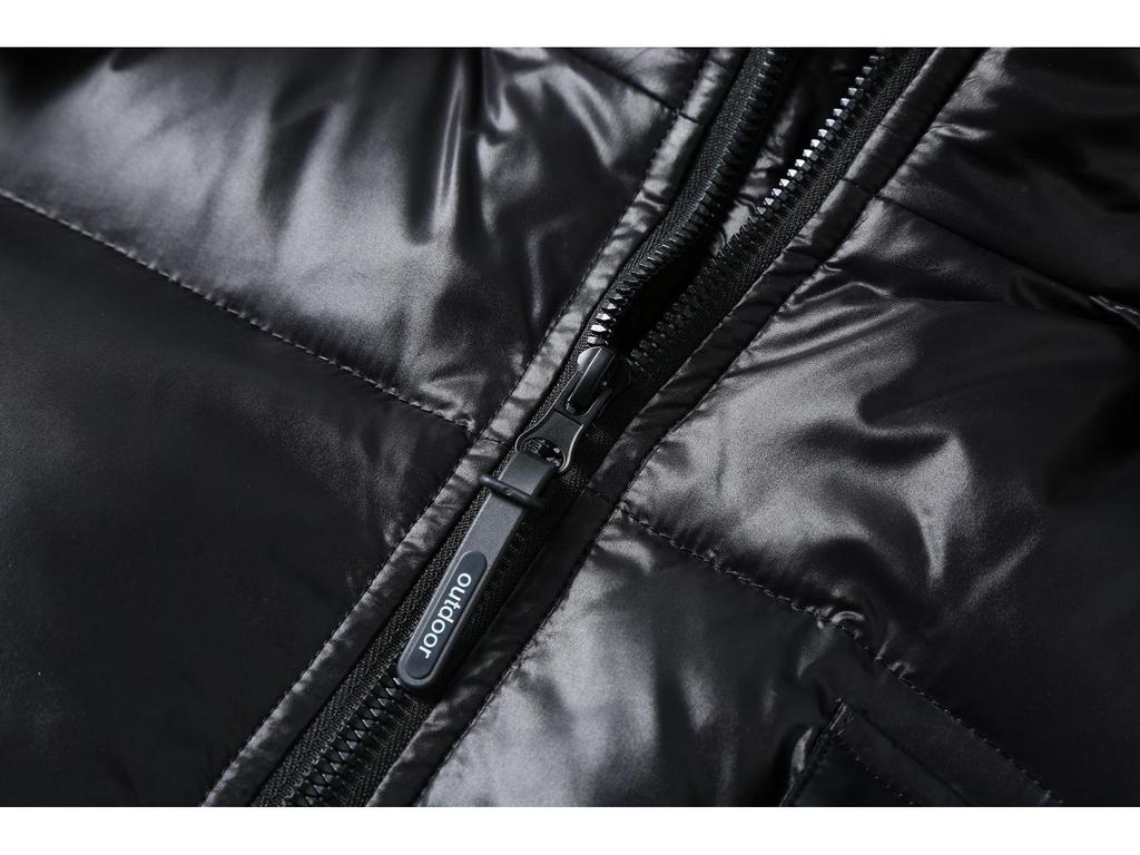 Męska modna błyszcząca zimowa kurtka puchowa