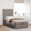 Maison Exclusive - Lit ottoman avec matelas taupe 90x200 cm tissu