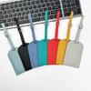 Customizable Soft PU Leather Luggage Tag with Logo and Travel Info Slot