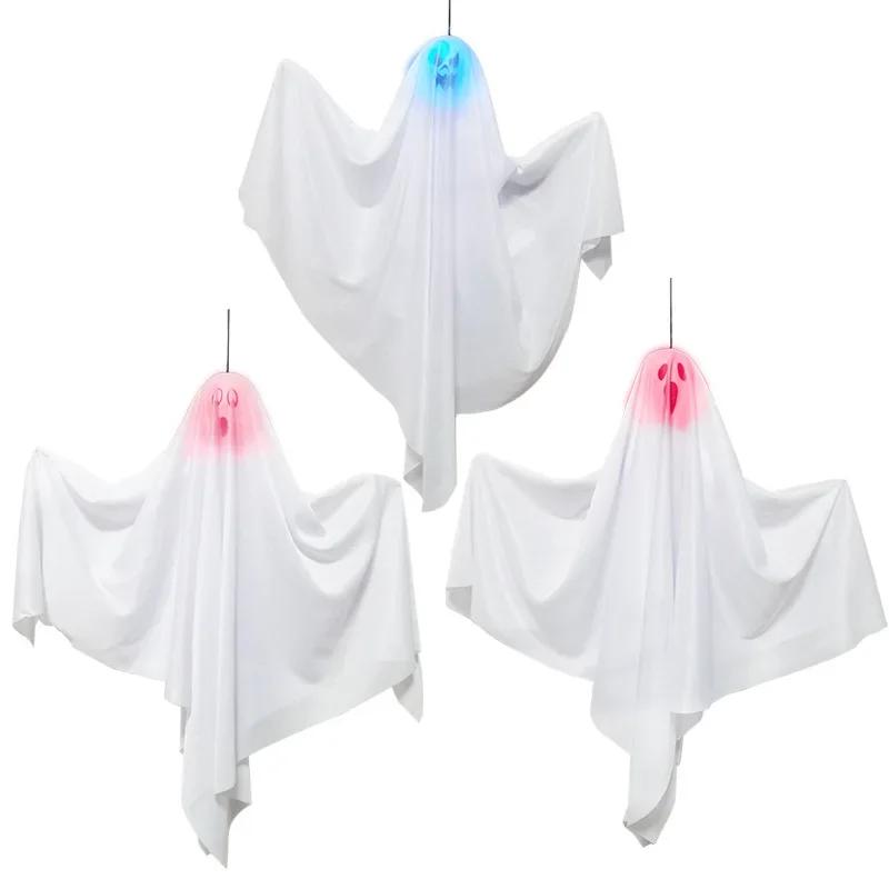 Terrifying Glowing Ghost Hanging Decor LED Escape Scene Set Door Porch Horror Prop Motion Sensitive Haunt Ready Kit