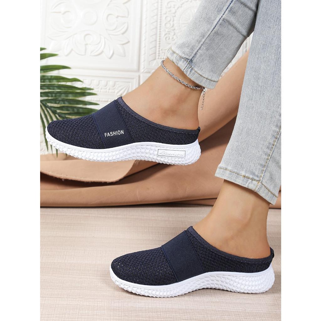Ladies' Casual Sports Shoes, One Foot Kick, Suitable for Spring and Summer Beach Vacation, Travel and Leisure, Mesh Suitable for Plus Size Women