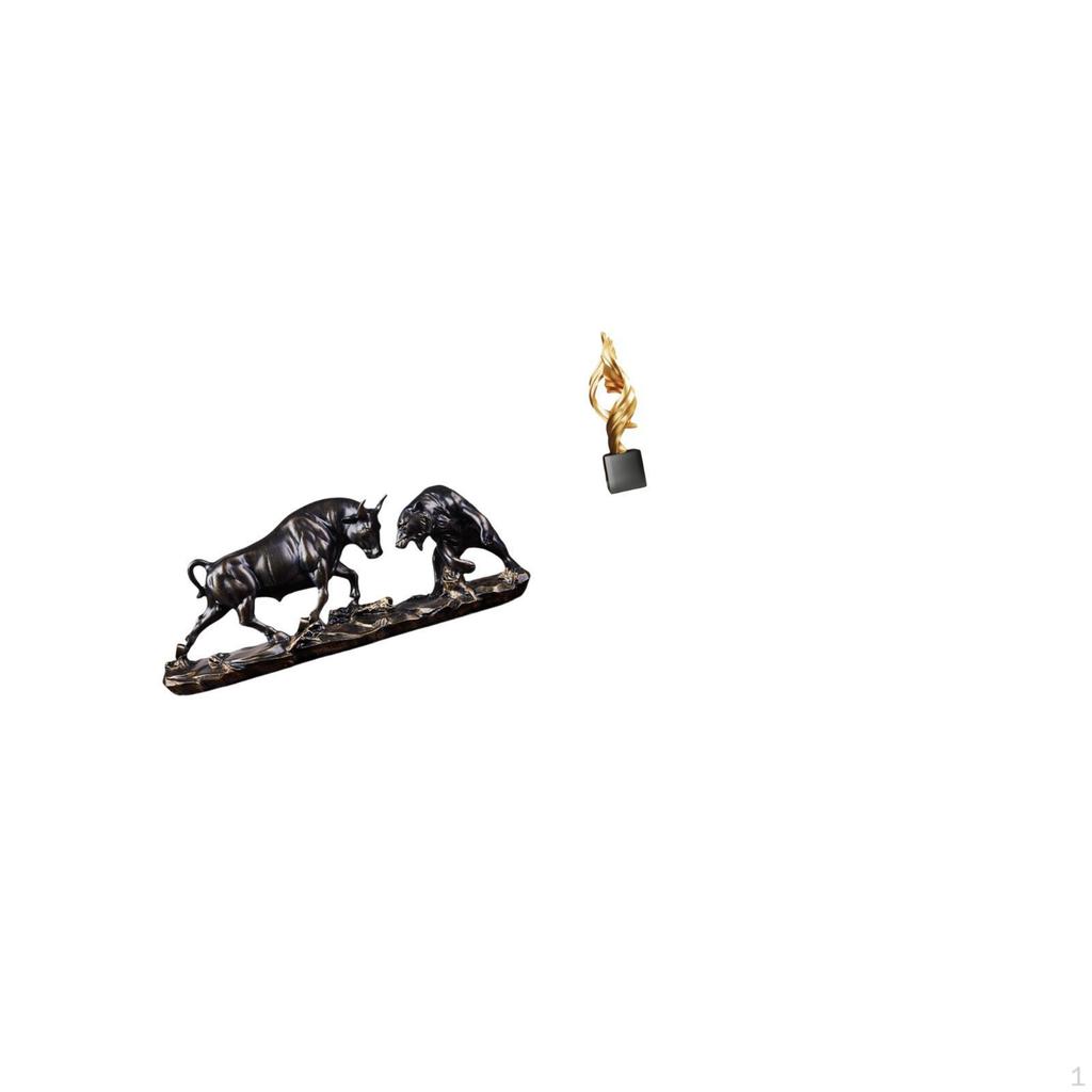 Modern Feng Shui Cow Cattle Animal Sculpture Abstract Figurine Decorative Statue for Desk Office
