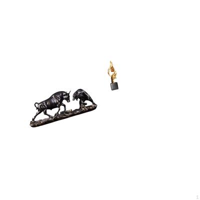 Modern Feng Shui Cow Cattle Animal Sculpture Abstract Figurine Decorative Statue for Desk Office