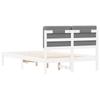 Bed Frame with Padded Headboard Light Grey 120 x 190 cm