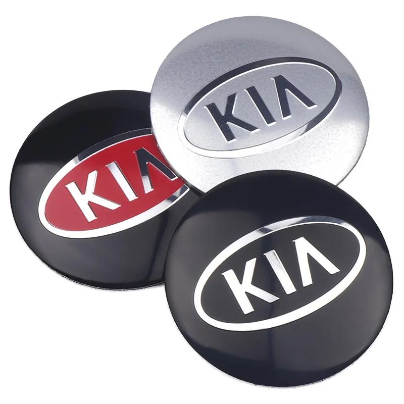 4Pcs Car Wheel Center Caps Badge Tire Hub Sticker Decoration For KIA Sportage Ceed Sorento Cerato Optima Picanto Rio Soul K5 K3