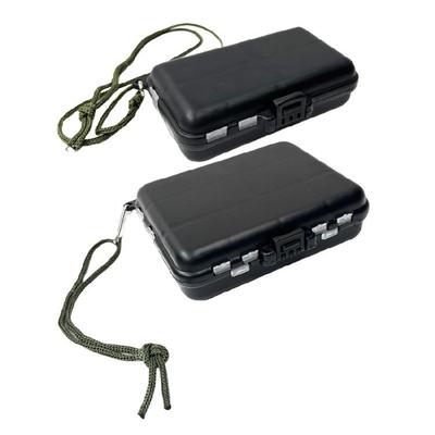2 Pezzi Scatola Porta Esca da Pesca con Amo e Divisori Scatola Porta Attrezzatura da Pesca Scatola Attrezzatura Custodia Pieghevole Visibile