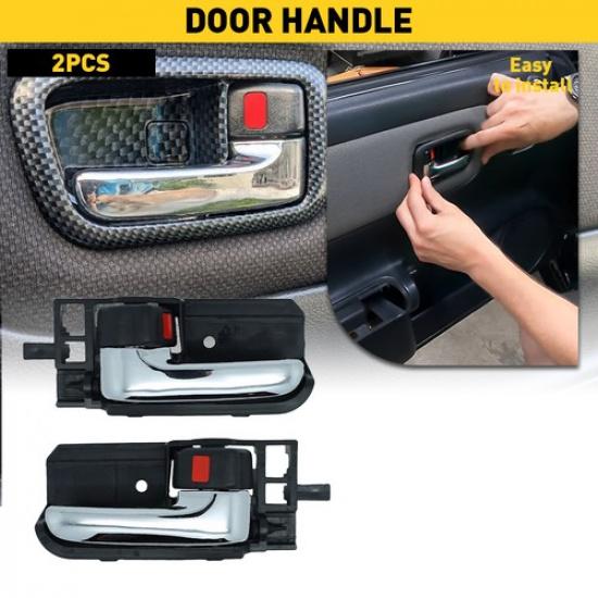 

Door Handle Set For 2003-2008 Black Toyota Corolla Plastic 2-Pcs US