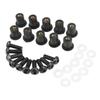 M5 Motorcycle Windshield Bolts Nuts Gaskets Set Aluminum Alloy Rubber Replacement for Suzuki Black