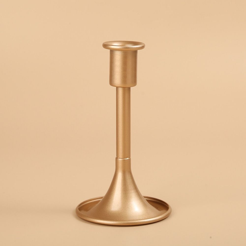 Iron Taper Candle Stand Retro Vintage Candlestick Holder Gold Taper Candle Stick  Home Decoration